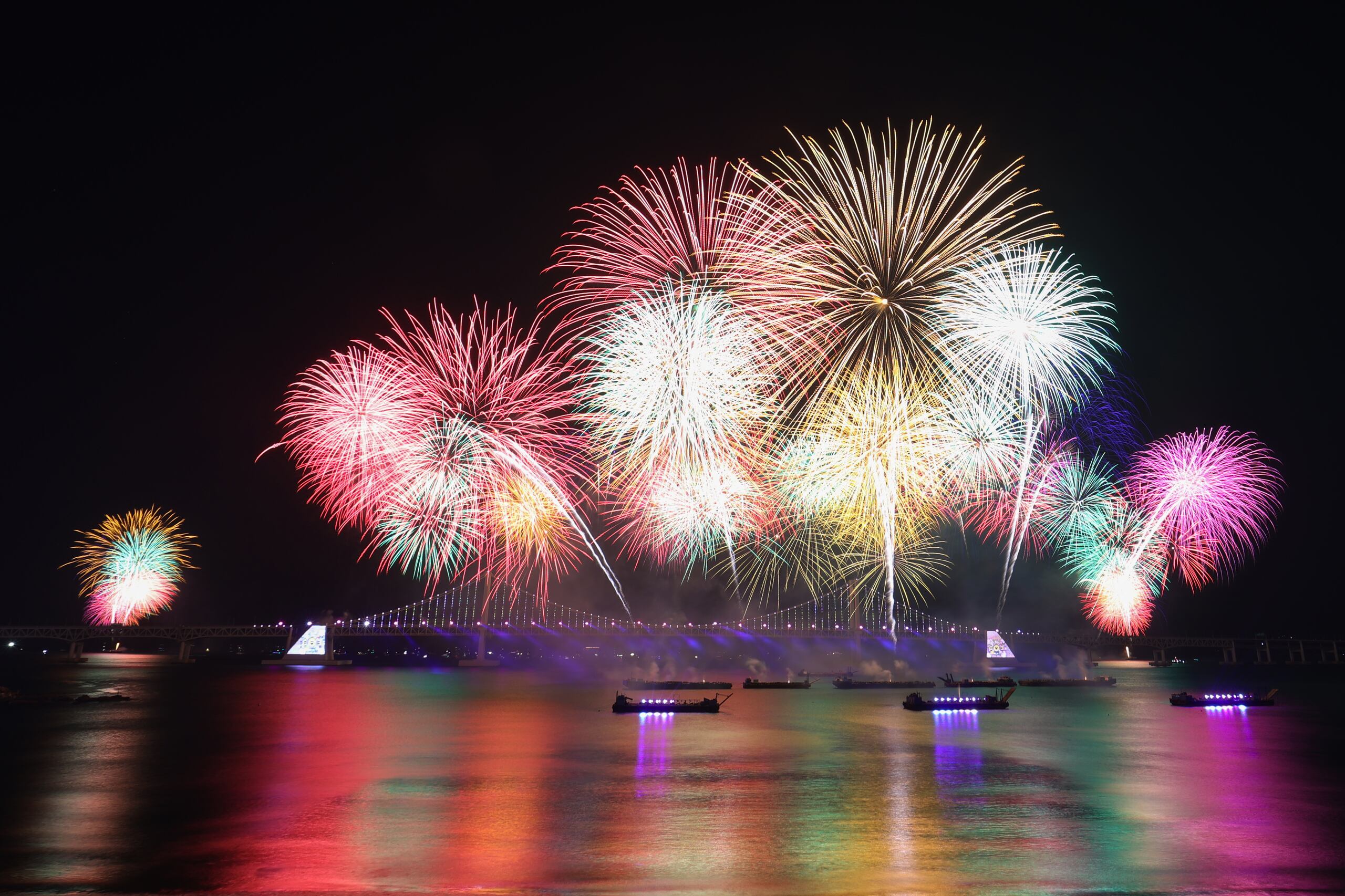 부산 불꽃축제 사진